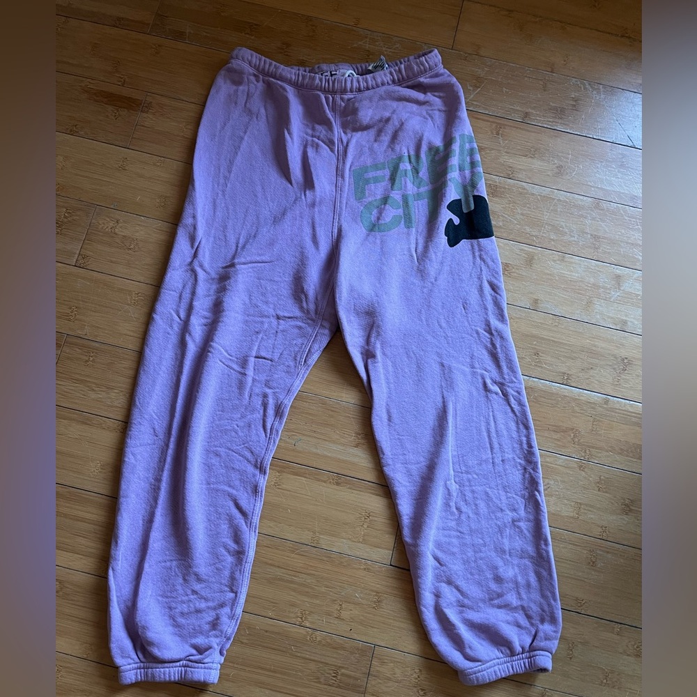 Free City Purple Sweatpants Sz S - Picture 2 of 5